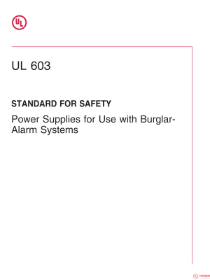 UL 603 PDF UL 603 PDF